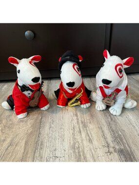 Target Bullseye Musician Dog Trio Plushies Collectibles - Violin, Guitar, Sax
